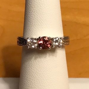 14K GOLD Tourmaline & Diamond Ring